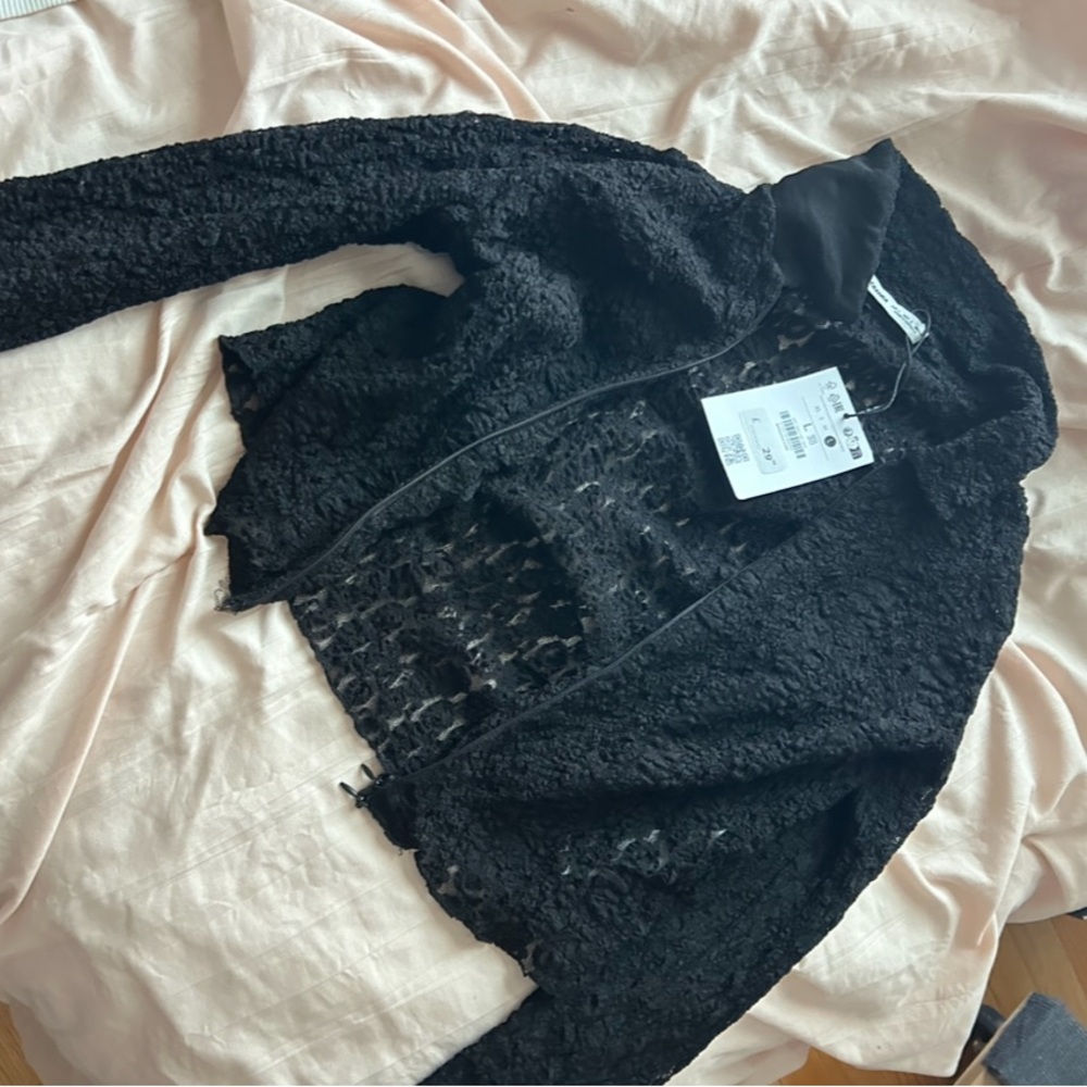 Bershka Black Lace Long Sleeve | Large | New with Tags